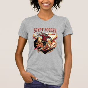Egypt Soccer Skeleton Striker Nations Premium Spor T-Shirt