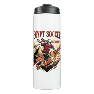 Egypt Soccer Skeleton Striker Nations Premium Spor Thermal Tumbler