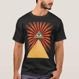 Egypt Souvenir Pyramid Of Giza And The All Seeing  T-Shirt