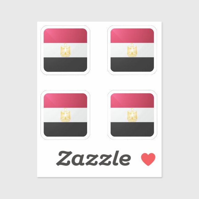 Egypt square glossy flag (Sheet)
