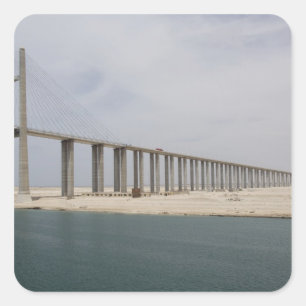 Egypt, Suez Canal. Bridge of Peace aka Peace Square Sticker