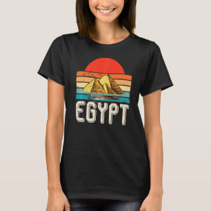 Egypt Sunrise Pyramid Of Giza Nile Valley Anubis P T-Shirt