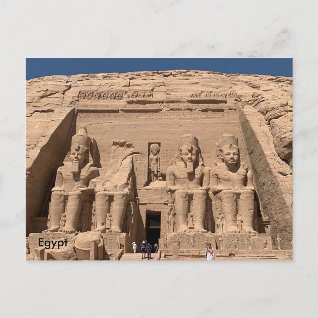 Egypt, The Great Temple of Ramses II, Abu Simbel Postcard (Front)