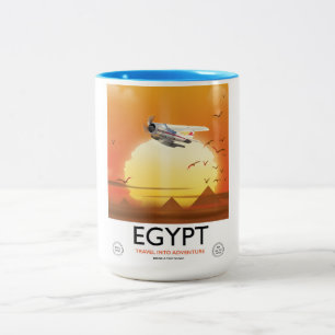 Egypt "Travel into Adventure" Two-Tone Coffee Mug