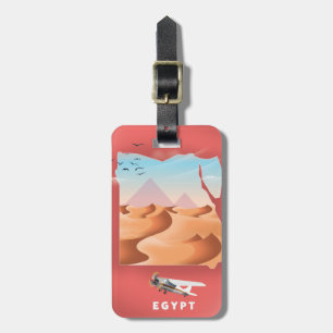 Egypt travel poster luggage tag