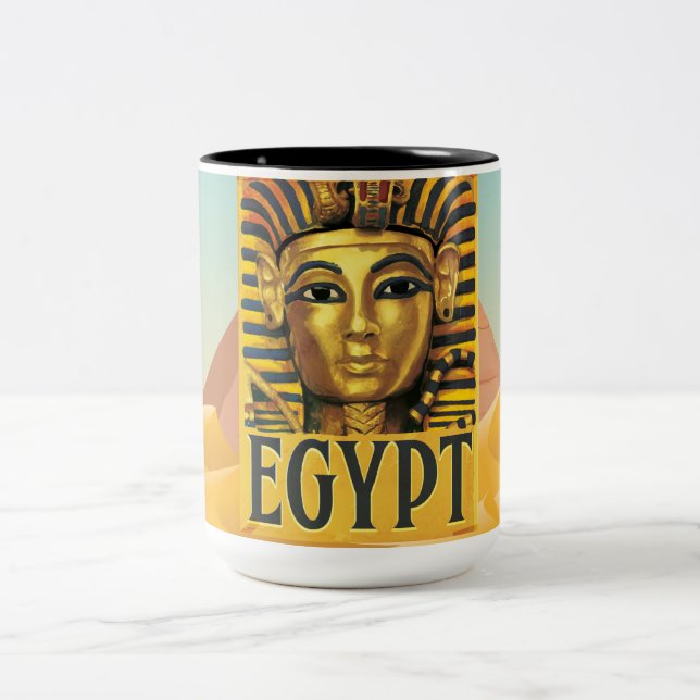 Egypt - Tutankhamun Two-Tone Coffee Mug (Center)