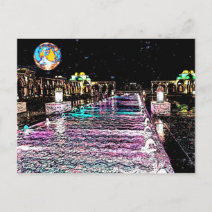 Egypt Under Moonlight Travel Postcard