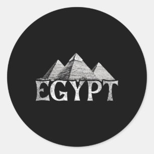 Egypt Vacation Travel Pyramids Classic Round Sticker