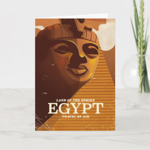 Egypt vintage holiday poster card