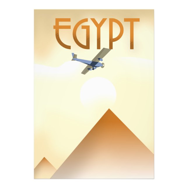 Egypt Vintage style flight poster (Front)