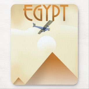 Egypt Vintage style flight poster Mouse Pad
