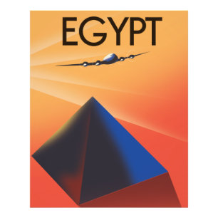 Egypt vintage style travel poster