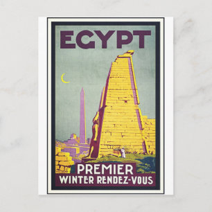 Egypt Vintage Travel Art Poster Postcard
