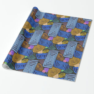 "Egyptain Links" Abstract Design Wrapping Paper