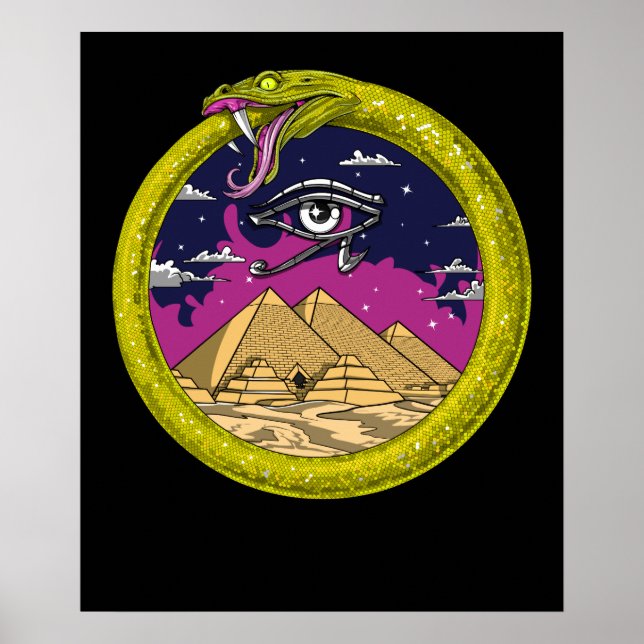 Egyptan Ouroboros Symbol Poster (Front)
