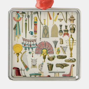 Egyptian Accessories, from 'Trachten der Voelker' Metal Ornament