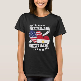 Egyptian American Half Egyptian half American fla T-Shirt