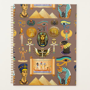 Egyptian Ancient Hieroglyphic Pattern Symbol Planner
