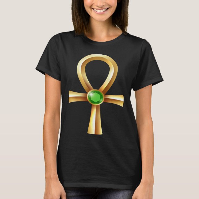 Egyptian Ancient Hieroglyphs Egyptian Kemetic Ankh T-Shirt (Front)