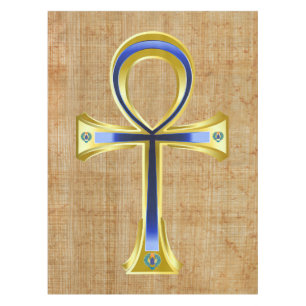 Egyptian Ankh And Scarabs Tablecloth