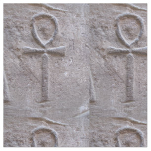 Egyptian Ankh hieroglyphic symbol of eternal life Fabric