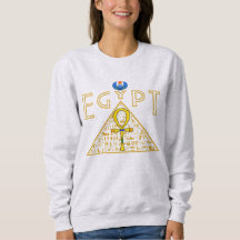 Egyptian, Ankh, Pyramid & Blue Scarab Sweatshirt