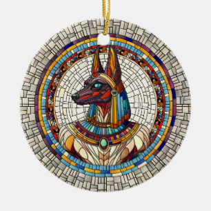 Egyptian Anubis -Mosaic Art Ceramic Ornament