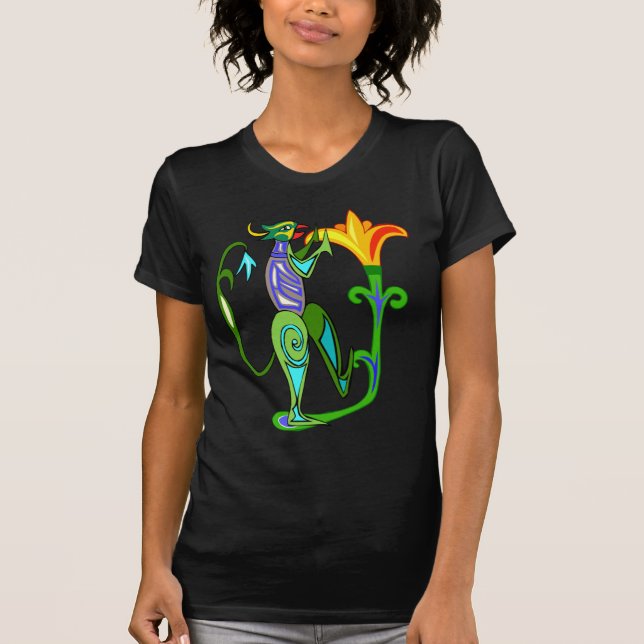 Egyptian Art Deco With A Lotus Flower T-Shirt (Front)
