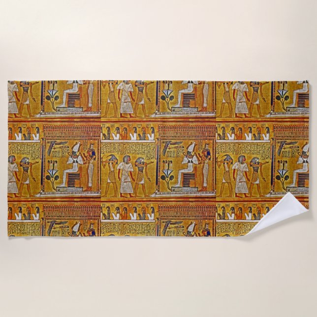 Egyptian Art Egypt Beach Towel (Front)