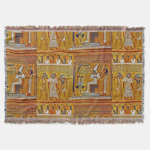 Egyptian Art Throw Blanket
