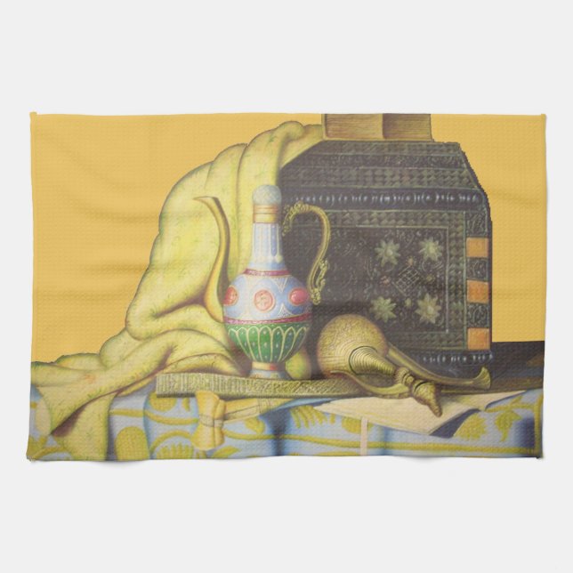 Egyptian Artefacts: Secrets of the Pharaohs Tea Towel (Horizontal)