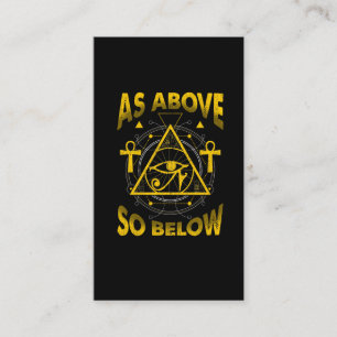Egyptian As Above So Below Sacred Geometry Business Card