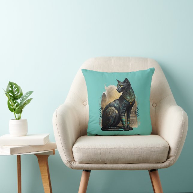Egyptian Bastet Cat Goddess of Protection Cushion (Chair)