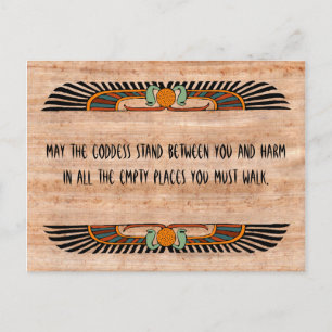Egyptian Blessing Postcard (Goddess)