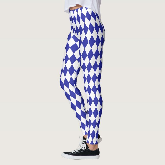 Egyptian Blue Harlequin Leggings (Left)