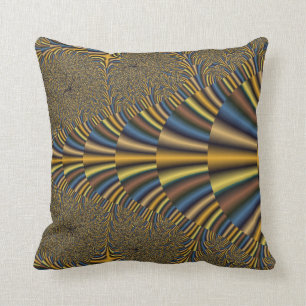 Egyptian Brown Blue Gold Cushion