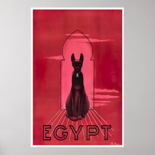Egyptian Cat Art Egypt Travel Poster Print