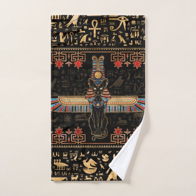 Egyptian Cat - Bastet Bath Towel Set (Hand Towel)