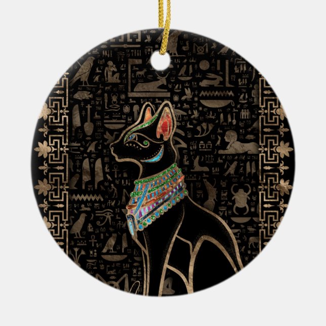 Egyptian Cat - Bastet Ceramic Ornament (Front)