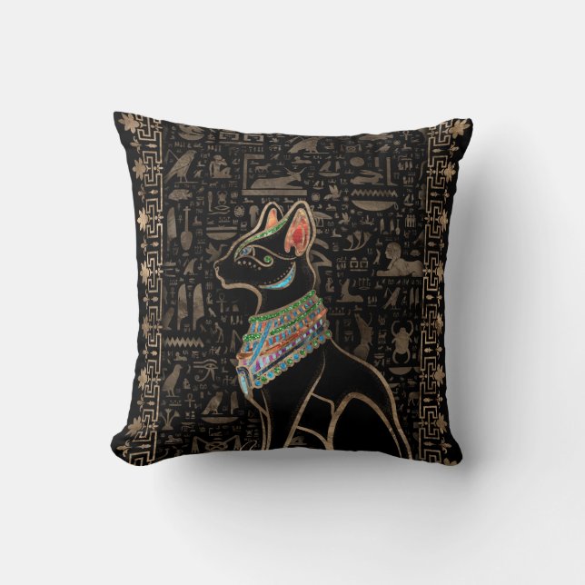 Egyptian Cat - Bastet Cushion (Front)