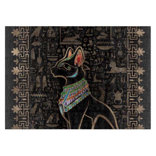 Egyptian Cat - Bastet Cutting Board (Front)