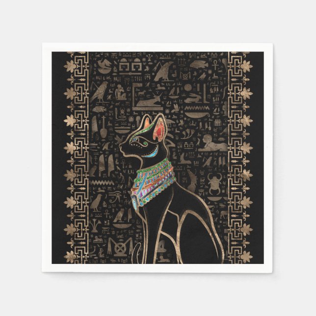 Egyptian Cat - Bastet Napkin (Front)