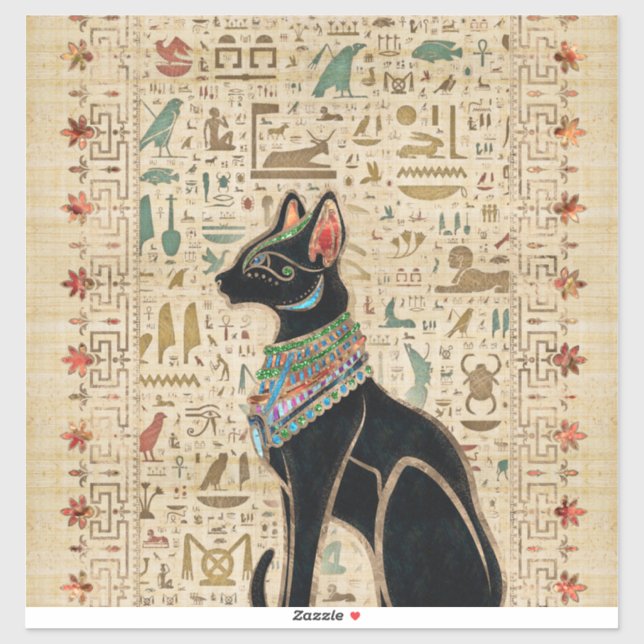 Egyptian Cat - Bastet on papyrus (Sheet)