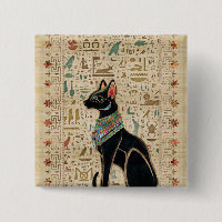 Egyptian Cat - Bastet on papyrus