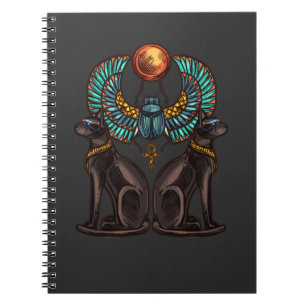 Egyptian Cat Design Ancient History Notebook