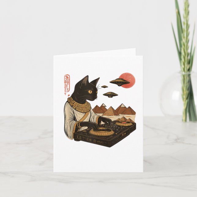 Egyptian Cat Dj Ufo Art Print Tank Top_1  Card (Front)