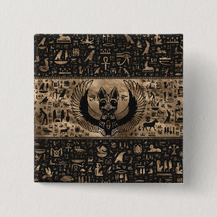 Egyptian Cat Goddess Bastet 15 Cm Square Badge