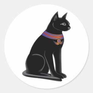 Egyptian Cat Goddess Bastet Classic Round Sticker
