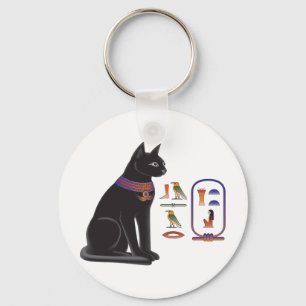 Egyptian Cat Goddess Bastet Key Ring