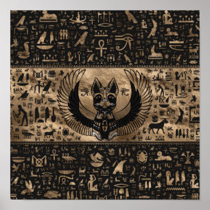 Egyptian Cat Goddess Bastet Poster